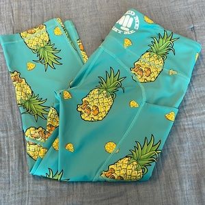 Feed Me Fight Me skull pineapple carpi leggings